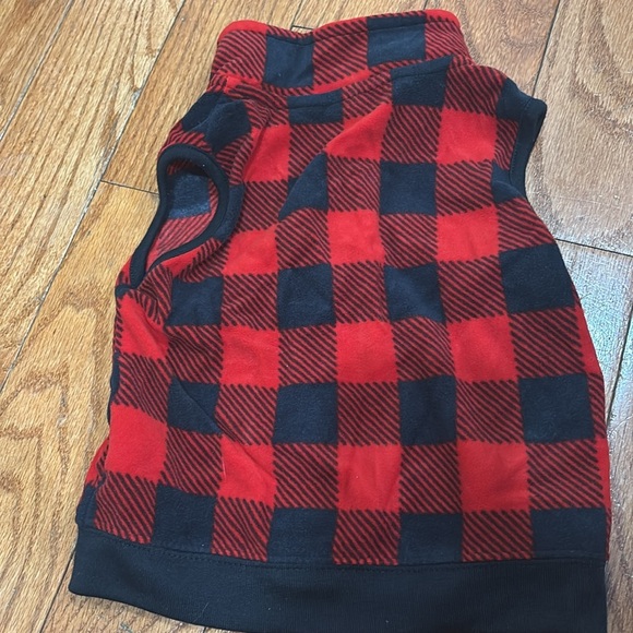 Carter’s 18 months red and black checkered vest- warm and cozy and cute!! - Picture 3 of 3